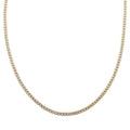 10K Yellow and White Gold 3.5mm Ice Chain Necklace (22 Inches) 19.75 Grams - Sticky add to cart bar