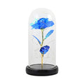 Blue Rose in Glass Dome with LED Lights (4"x8") - Sticky add to cart bar
