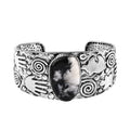 Artisan Crafted White Buffalo Cuff Bracelet in Sterling Silver (7.25 In) 43.25 ctw - Sticky add to cart bar