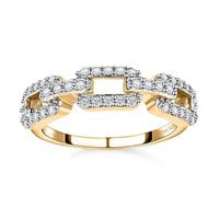 Moissanite Ring in Vermeil Yellow Gold Over Sterling Silver (Size 6.0) 0.25 ctw