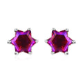 Volcanic Quartz (Triplet) Star Stud Earrings in Platinum Over Sterling Silver 9.30 ctw - Sticky add to cart bar