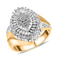 Diamond Ring in 14K YG and Platinum Over Sterling Silver 0.25 ctw - Sticky add to cart bar