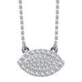 Moissanite Evil Eye Protector Necklace 18 Inches in Platinum Over Sterling Silver 0.40 ctw - Sticky add to cart bar