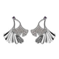 Doorbuster Rose De France Amethyst and White Zircon Floral Earrings in Platinum Over Sterling Silver 3.20 ctw - Sticky add to cart bar