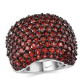 Mozambique Garnet Dome Ring in Platinum Over Sterling Silver 8.35 ctw (Del. in 7-10 Days) - Sticky add to cart bar