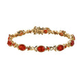 Mexican Fire Opal Bracelet in Vermeil Yellow Gold Over Sterling Silver (6.50 In) 5.25 ctw - Sticky add to cart bar