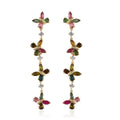 GP Trionfo Collection Premium Multi-Tourmaline and White Zircon Earrings in Vermeil Yellow Gold Over Sterling Silver 5.50 ctw - Sticky add to cart bar