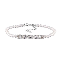Doorbuster African Amethyst Beaded Bracelet in Sterling Silver (6.50-8.00In) 11.75 ctw