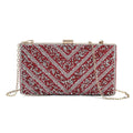 One Time Only Black Sparkling Clutch Bag (8.5"x1.8"x4.5") with Chain Strap - Sticky add to cart bar