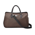 TLV Passage Beige with Checked Print Travel Bag (18"x8.75"x11.3") with Shoulder Strap - Sticky add to cart bar