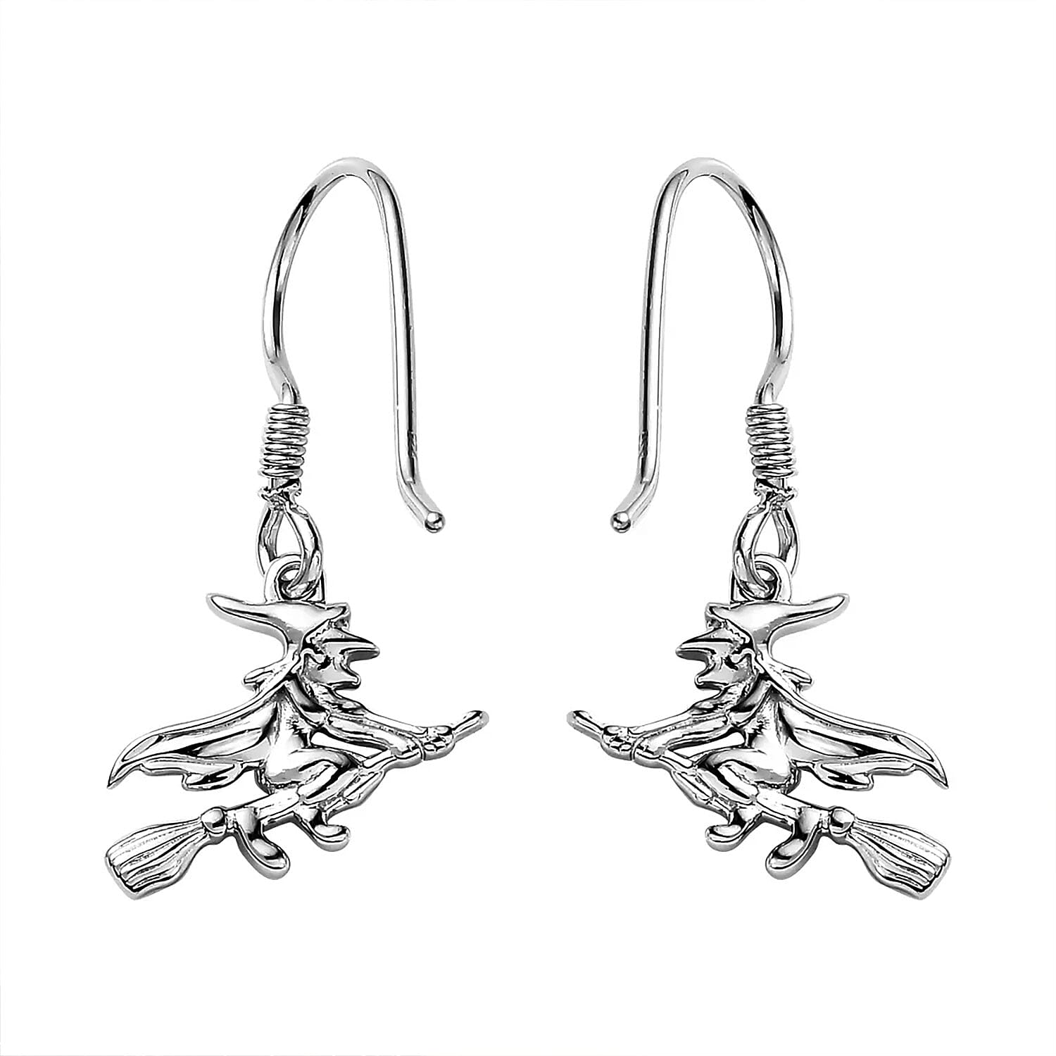 Platinum Over Sterling Silver Dangle Earrings (3.50 g)