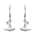Platinum Over Sterling Silver Witches Hat Earrings (2.85 g) - Sticky add to cart bar