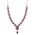 Tanzanian Rhodolite Garnet Necklace 18-20 Inches in Platinum Over Sterling Silver 15.50 ctw - Sticky add to cart bar