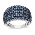 Doorbuster Venice Blue Diamond Ring in Platinum Over Sterling Silver (Size 10.0) 2.00 ctw - Sticky add to cart bar