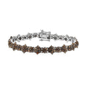 Doorbuster Red Diamond Bracelet in Platinum Over Sterling Silver (7.25 In) 5.00 ctw - Sticky add to cart bar