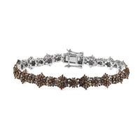Doorbuster Red Diamond Bracelet in Platinum Over Sterling Silver (7.25 In) 5.00 ctw