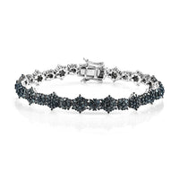 Doorbuster Red Diamond Bracelet in Platinum Over Sterling Silver (7.25 In) 5.00 ctw