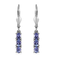 Tanzanite Lever Back Earrings