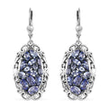 Tanzanite Lever Back Earrings in Platinum Over Sterling Silver 4.65 ctw - Sticky add to cart bar