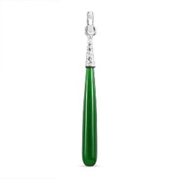 Green Tourmaline Quartz Pendant in Sterling Silver 7.50 ctw