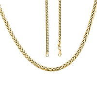 10K Yellow Gold Palma Chain Necklace (24 Inches) (3mm, 10.3 Grams)