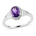 Amethyst Solitaire Ring in Sterling Silver (Size 10.0) 1.15 ctw - Sticky add to cart bar