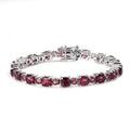 Tanzanian Rhodolite Garnet Bracelet in Platinum Over Sterling Silver (6.50 In) 15.60 ctw - Sticky add to cart bar