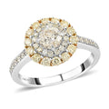 Modani 14K White & Yellow Gold Natural Yellow and White Diamond SI Ring (Size 10.0) 1.25 ctw (Del. in 10-12 Days) - Sticky add to cart bar