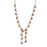 GP Trionfo Collection Premium Multi-Tourmaline and White Zircon Necklace 18 Inches in Vermeil Yellow Gold Over Sterling Silver 14.80 ctw