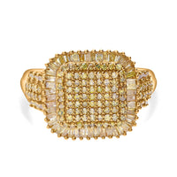 Yellow Diamond Ring in 18K Vermeil YG Over Sterling Silver (Size 11.5) 1.01 ctw