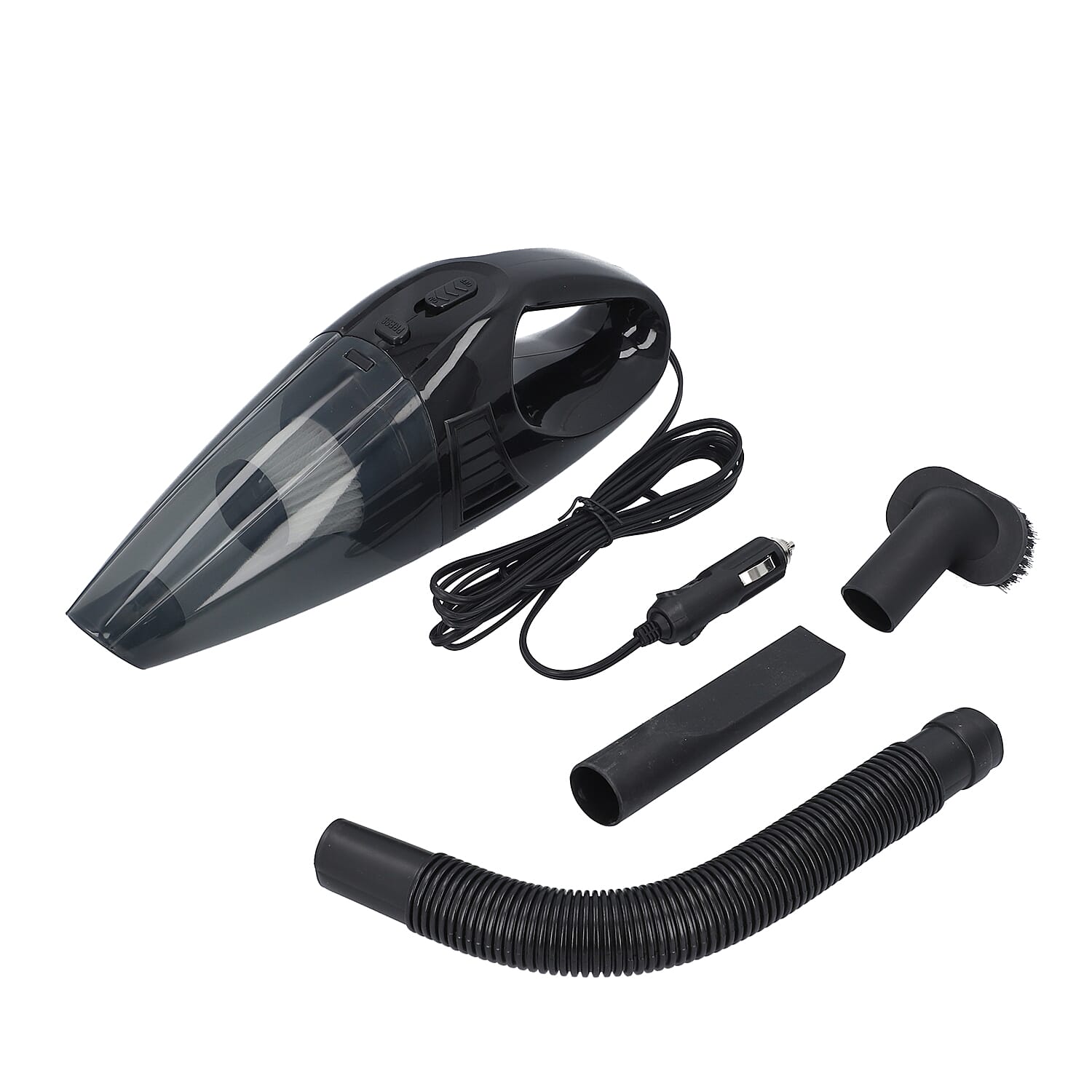 HOMESMART Black Car Vacuum Cleaner with Accessories (12.2"x3.74"x4.13") (Power 65W)