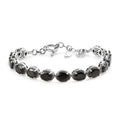 Elite Shungite and White Zircon Bracelet in Platinum Over Sterling Silver (7.25 In) 10.10 ctw - Sticky add to cart bar