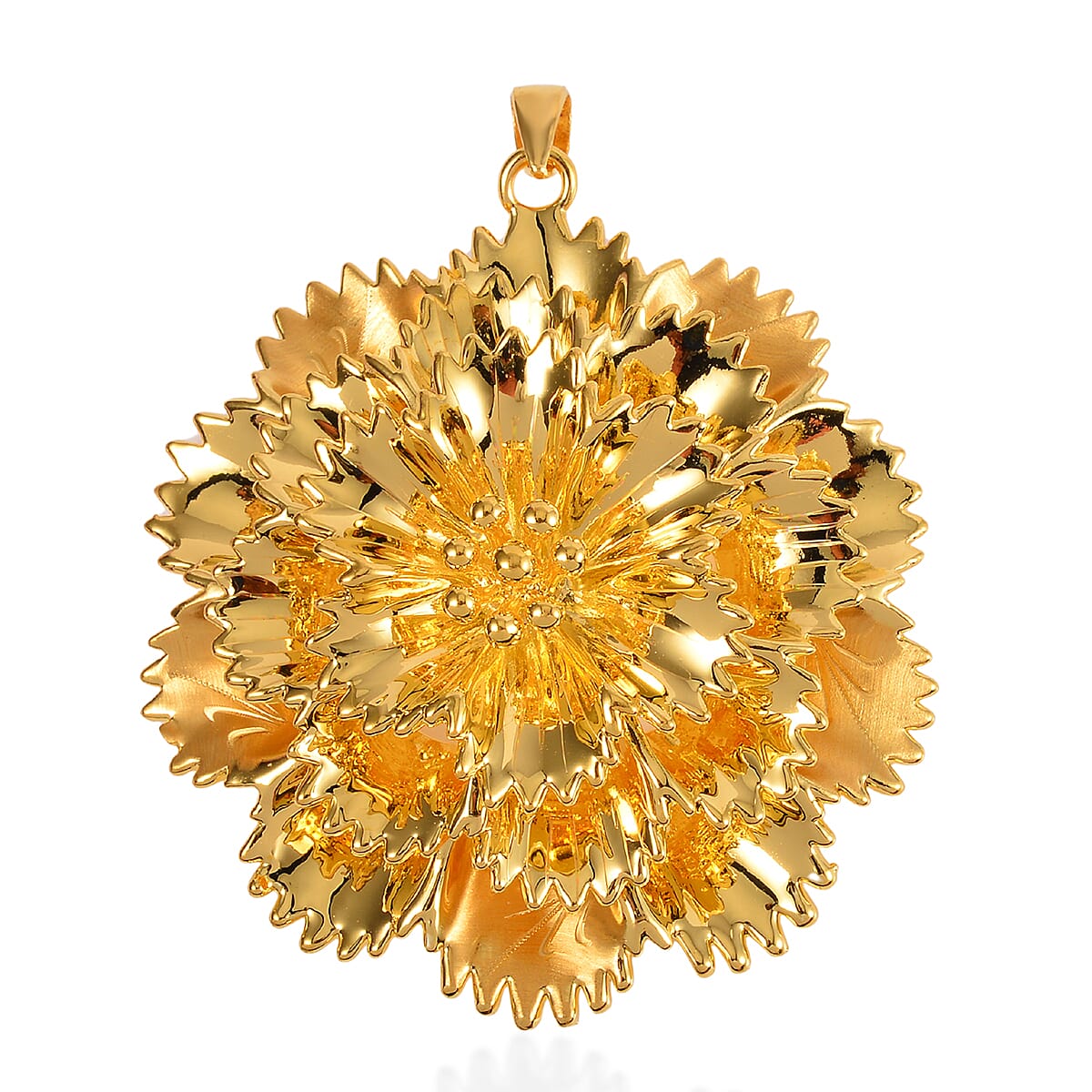 Electroform Floral Pendant in 24K Yellow Gold 9.65 Grams