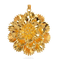 Electroform Floral Pendant in 24K Yellow Gold 9.65 Grams