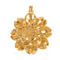 24K Yellow Gold Electroform Floral Pendant 8.55 Grams - Sticky add to cart bar