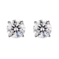 950 Platinum Moissanite Solitaire Stud Earrings 1.90 ctw - Sticky add to cart bar