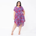 TAMSY, 100% Printed Rayon Dress With Sleeve - Sticky add to cart bar