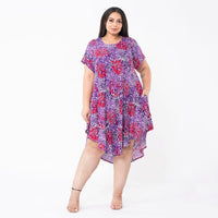 TAMSY, 100% Printed Rayon Dress With Sleeve