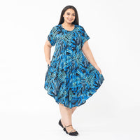 TAMSY, 100% Printed Rayon Dress With Sleeve