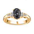 Doorbuster Luxoro 10K Yellow Gold AAA Tanzanian Platinum Spinel and G-H I2 Diamond Ring 1.40 ctw - Sticky add to cart bar