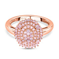 Natural Pink Diamond Signature Cluster Ring in Vermeil Rose Gold Over Sterling Silver - Sticky add to cart bar