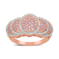 Natural Pink and White Diamond Signature Ring in Vermeil Rose Gold Over Sterling Silver - Sticky add to cart bar
