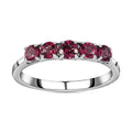 Rhapsody 950 Platinum AAAA Ouro Fino Rubellite 5 Stone Ring (Size 6.0) 5 Grams 0.90 ctw - Sticky add to cart bar
