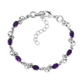 Karis African Amethyst Bracelet in Platinum Bond (6.508.0In) 3.00 ctw - Sticky add to cart bar