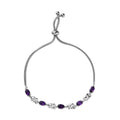 Karis African Amethyst Bolo Bracelet in Platinum Bond 2.00 ctw - Sticky add to cart bar