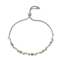 Karis Brazilian Citrine Bolo Bracelet in Platinum Bond 2.25 ctw