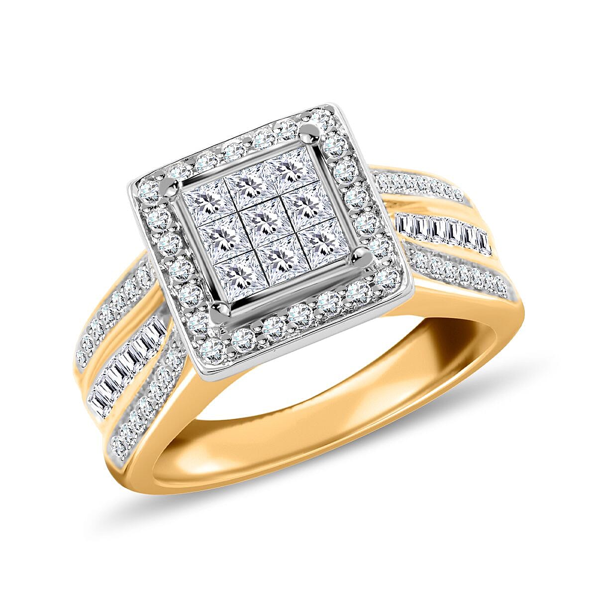 NY Closeout 10K Yellow Gold Diamond (G-H, I2-I3) Ring (Size 10.0) (6.30 g) (Del. in 7-10 Days) 1.00 ctw