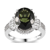 Platinum Over Sterling Silver 4.90 ctw