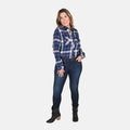 Victory Sportswear Blue and White Plaid Pattern Cotton Flannel Shirt - S - Sticky add to cart bar