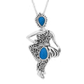Bali Legacy Sleeping Beauty Turquoise 1.80 ctw Ballerina Pendant without Chain in Sterling Silver - Sticky add to cart bar